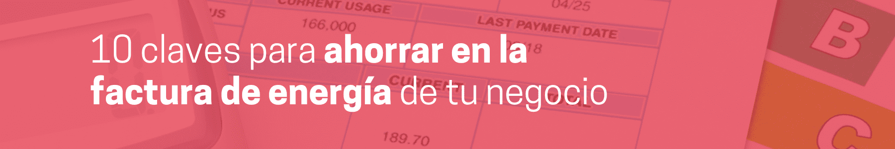 Ahorro de energía en tu negocio